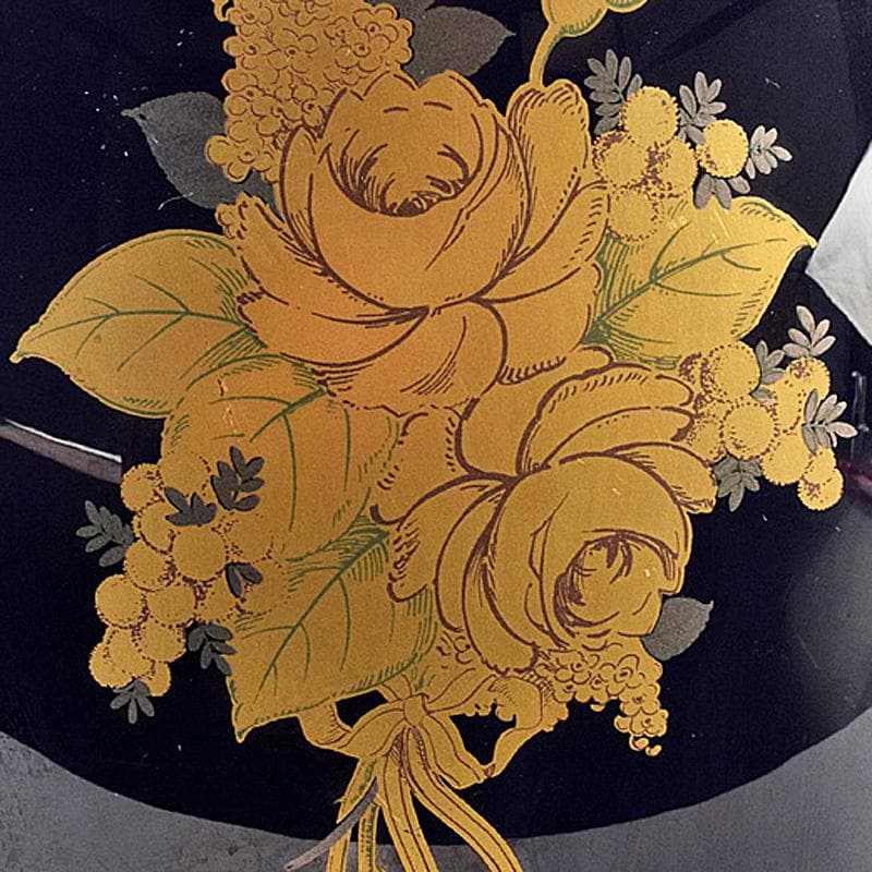 大倉陶園　OKURA　ART　CHINA　瑠璃色絵金彩　花鳥文瓶　JR8801B