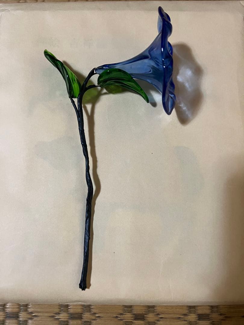 【O-762】琉球ガラス アサガオ 朝顔 花瓶