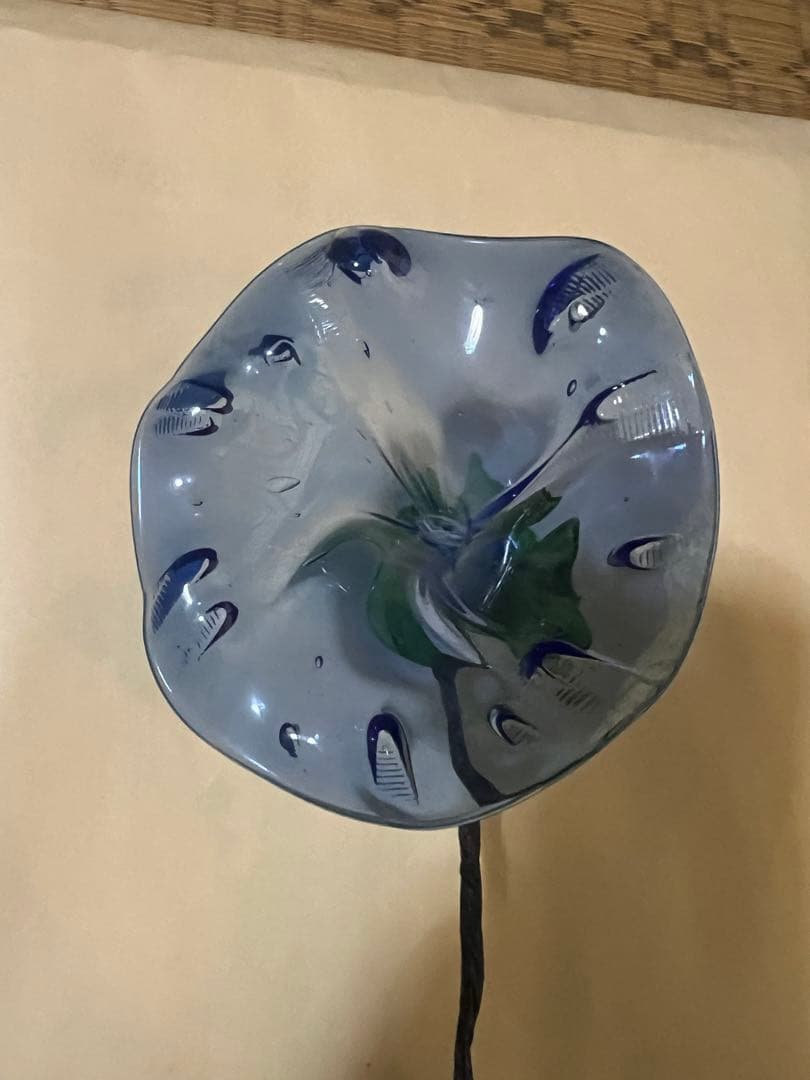 【O-762】琉球ガラス アサガオ 朝顔 花瓶