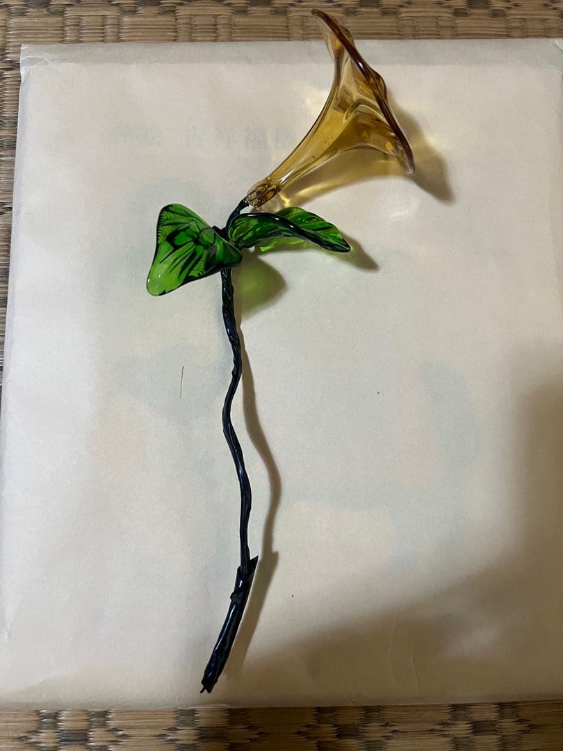 【O-762】琉球ガラス アサガオ 朝顔 花瓶