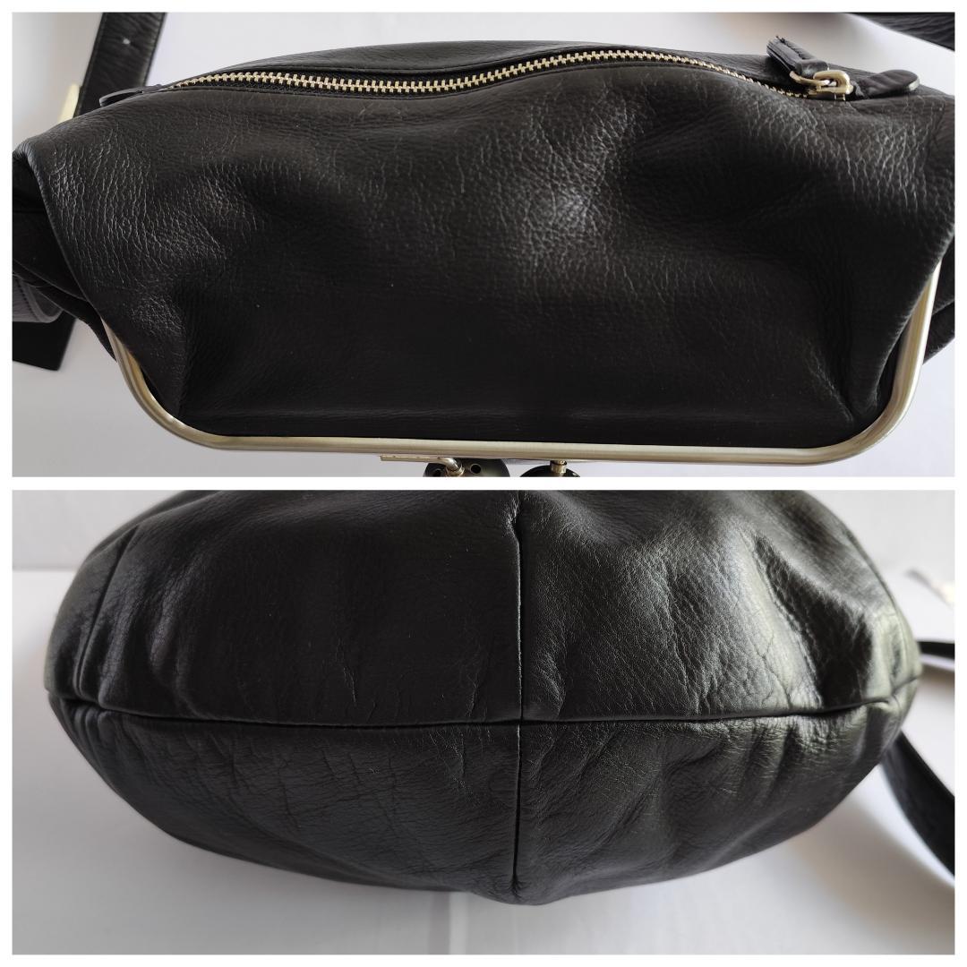 現行極美品！kawa-kawa kuchigane がま口ショルダーバッグ L