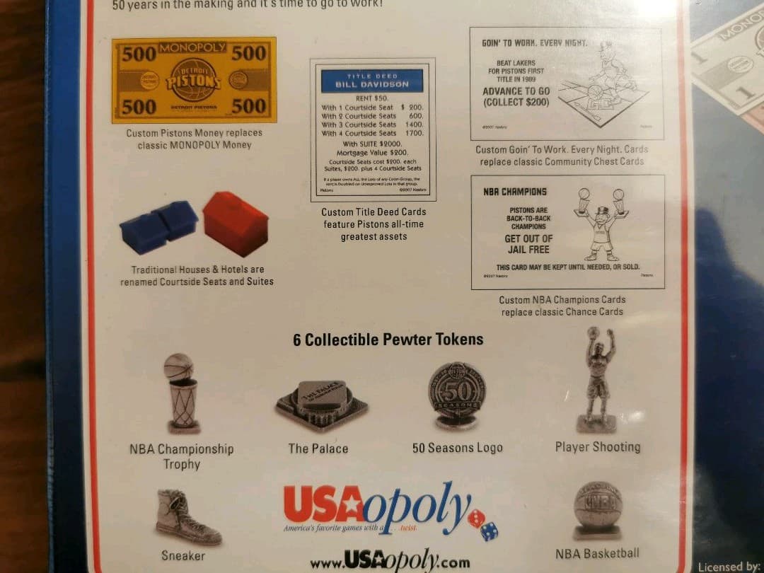 激レア　日本未発売　モノポリー　NBA ピストンズ　コレクターズエディション