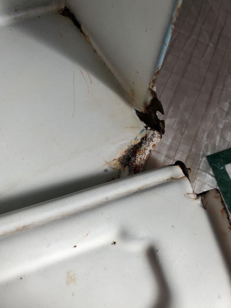 フランス　アンティーク　ホーロー　マッチ入れ　BB社　ローズガーランド