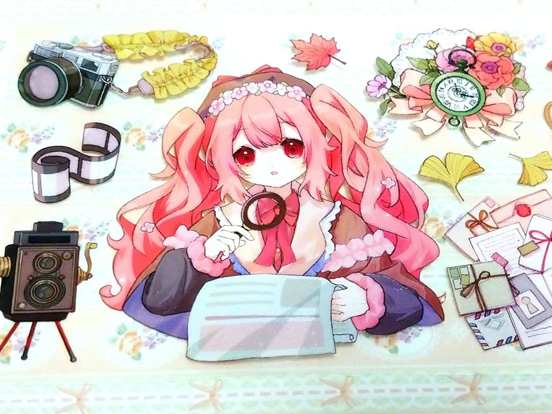 J459＃秋日事件簿(PET)猫橙切り売り海外人物マステ女の子