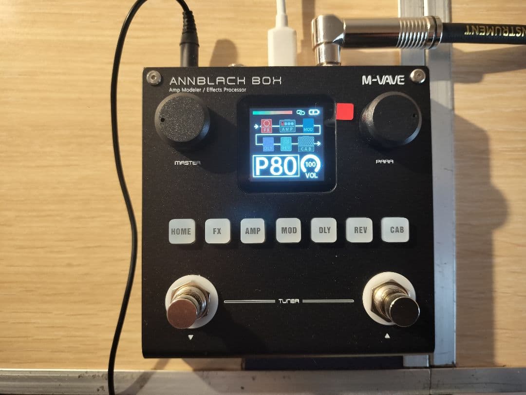 M-VAVE BLACHBOX　ギターマルチエフェクター　アンプシュミレーター