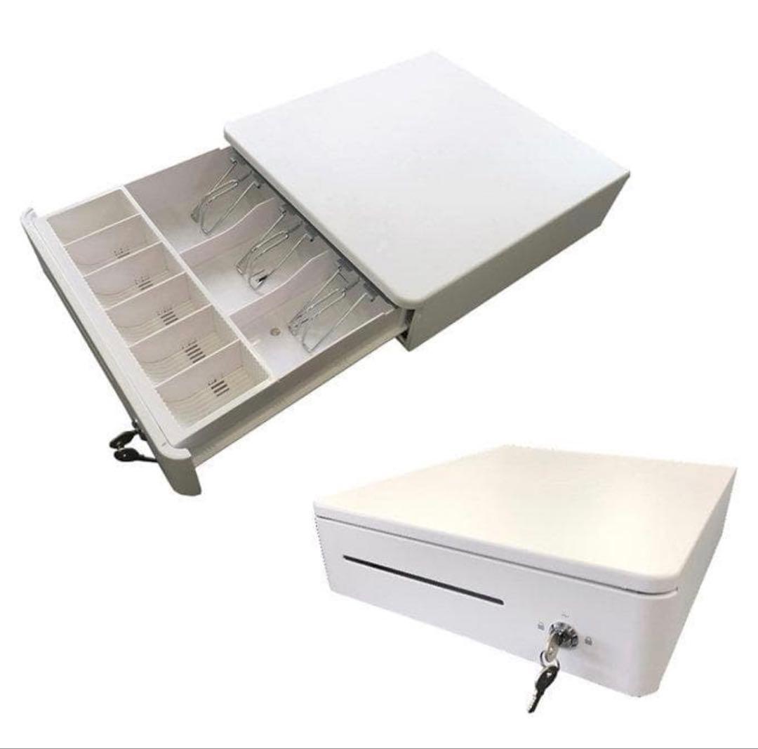 ナスコー 小型 手動式 キャッシュドロアー TC-330RXT ホワイト