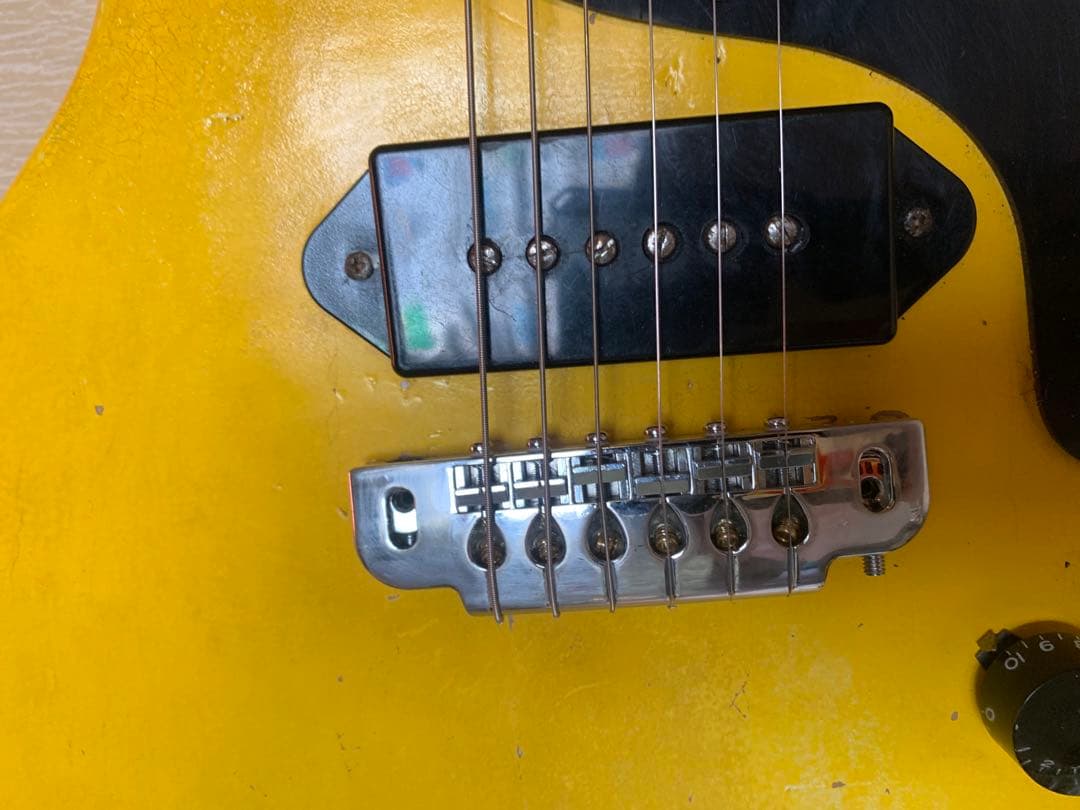 レスポールJr DC TVイエロー　ラッカー塗装　レリック