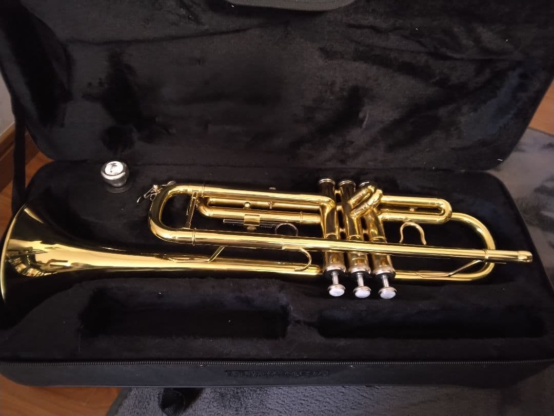 ゴールド トランペット 3バルブ ケース付き