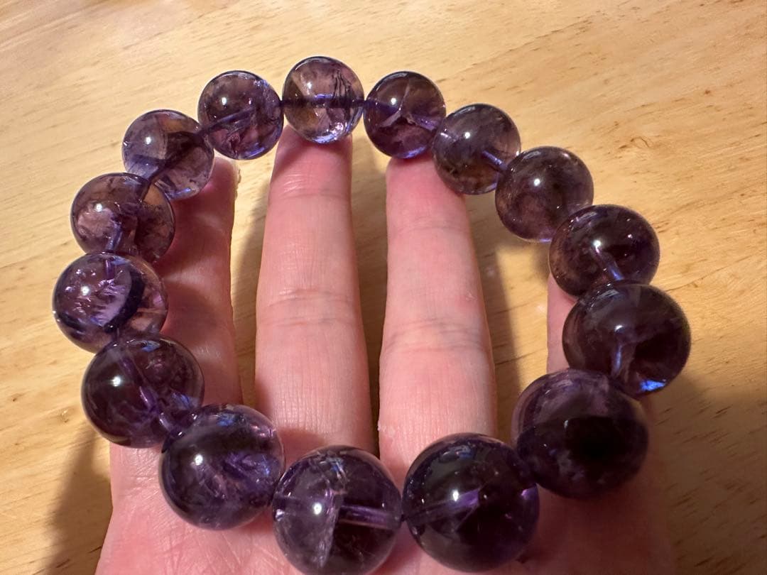 アメジスト ビーズブレスレット (マココム様