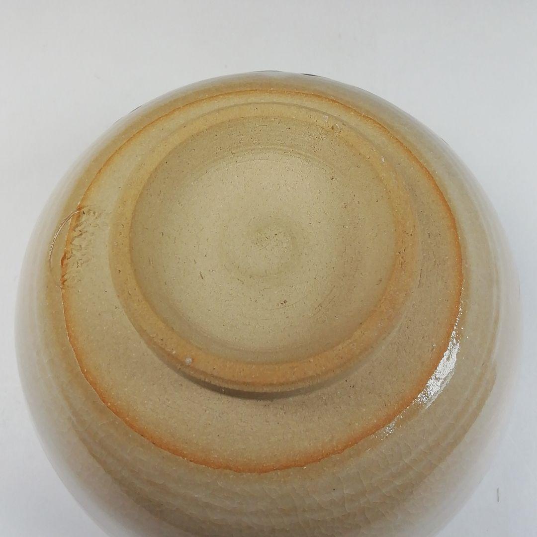 Ｔ１８６　茶碗　『赤土　萩に桔梗文』『橋本紫雲造』　共箱　抹茶碗　茶道具