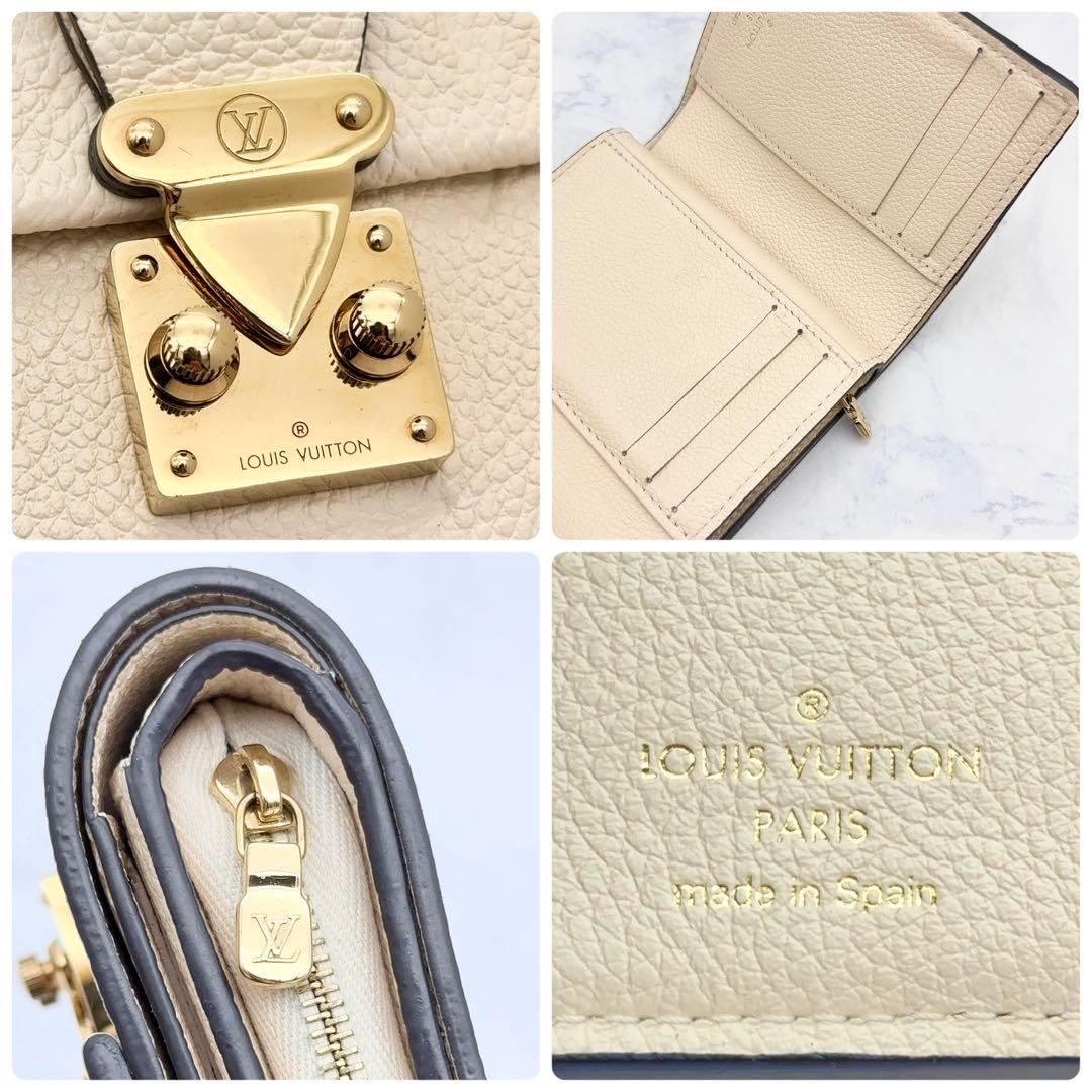 【新品級】ルイヴィトン アンプラント メティスコンパクト クレーム 白 折り財布
