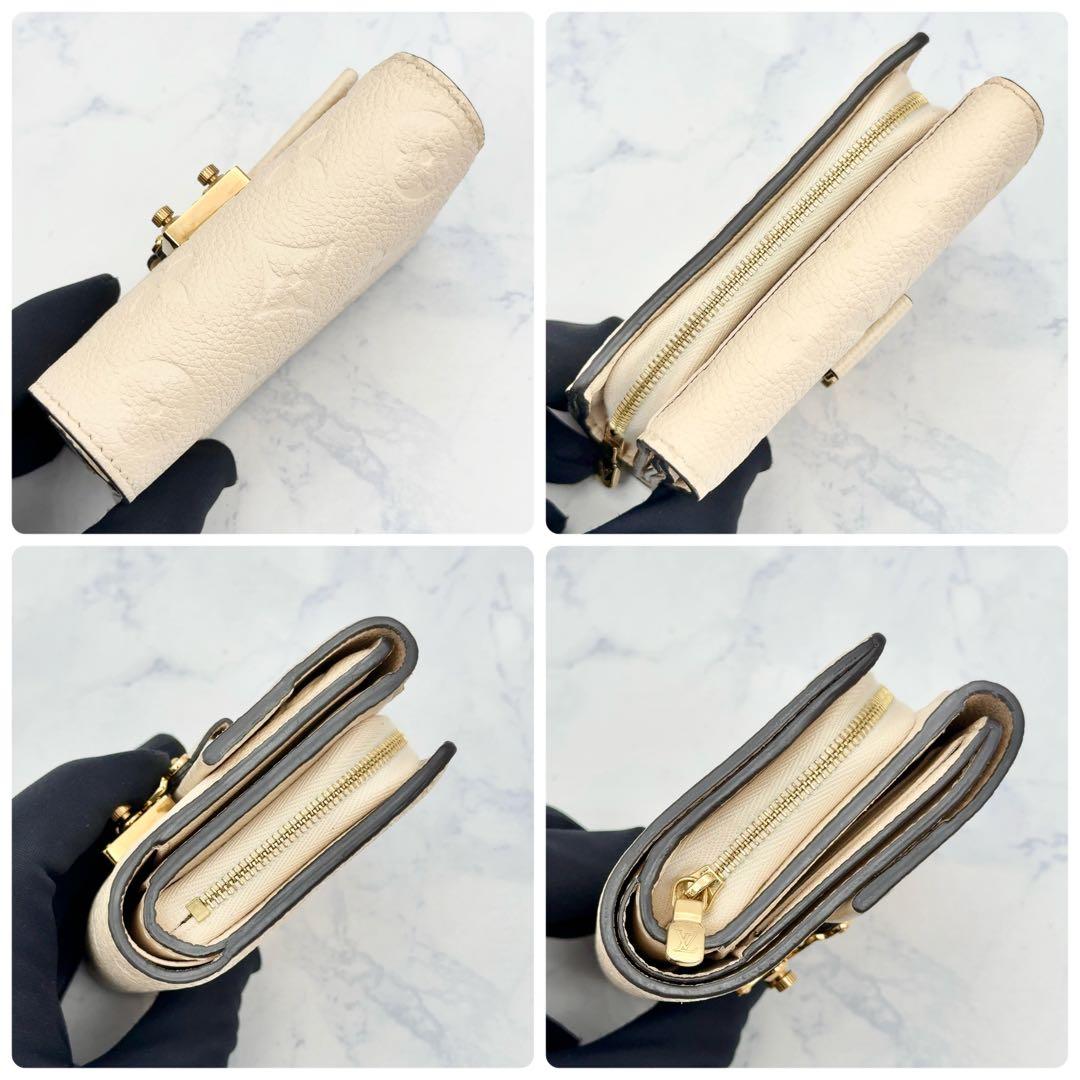 【新品級】ルイヴィトン アンプラント メティスコンパクト クレーム 白 折り財布