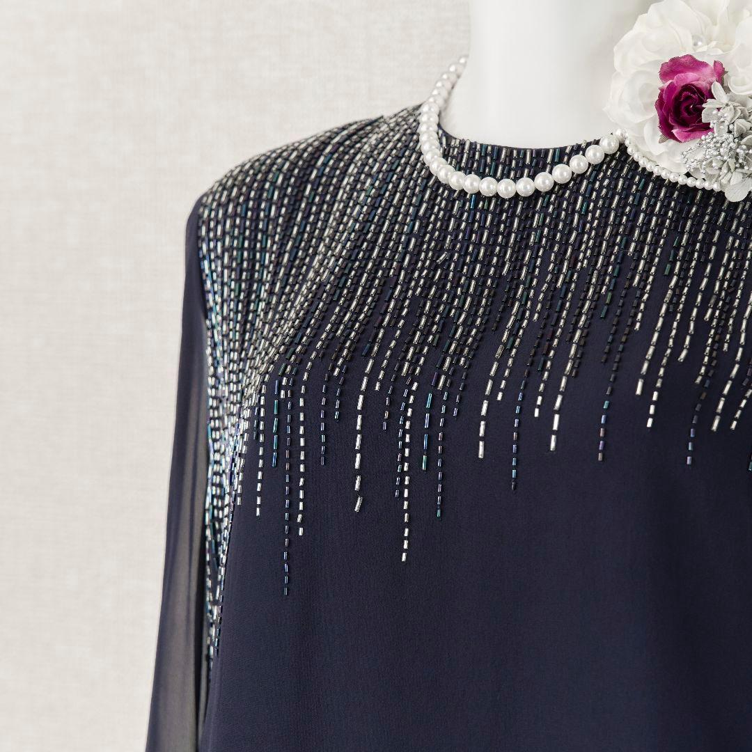 ◎当日発送可能【美品】ハナエモリ　11号相当　ネイビー　セレモニードレス　ロング