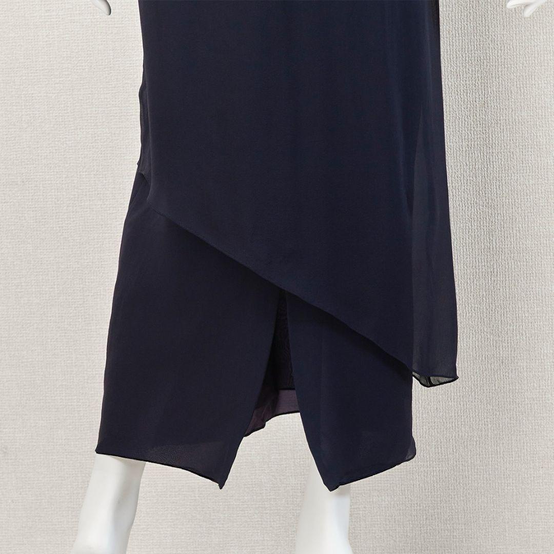 ◎当日発送可能【美品】ハナエモリ　11号相当　ネイビー　セレモニードレス　ロング