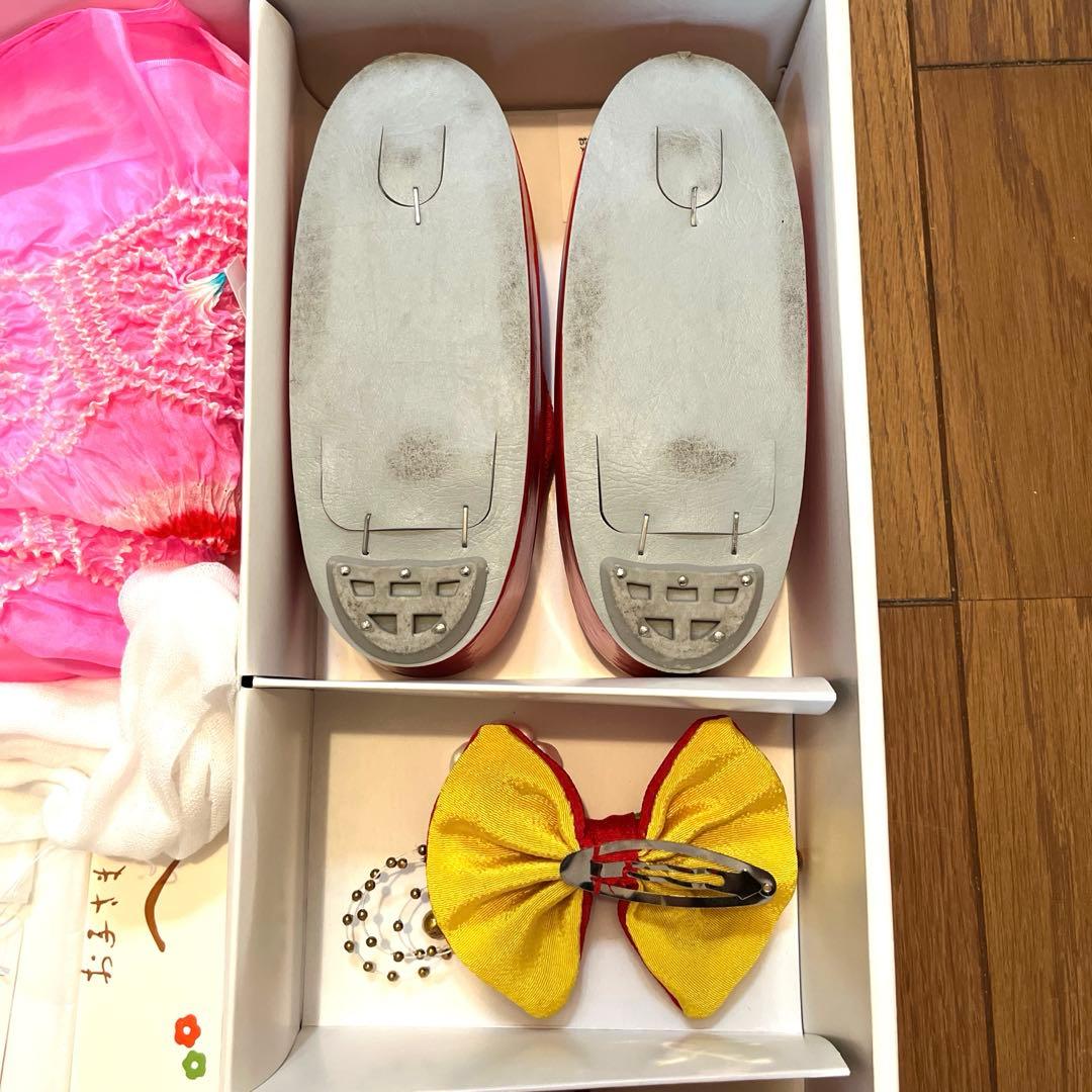 想美一　正絹　真紅　美品　絞り手描き七五三着物セット　3歳　白被布　日本製