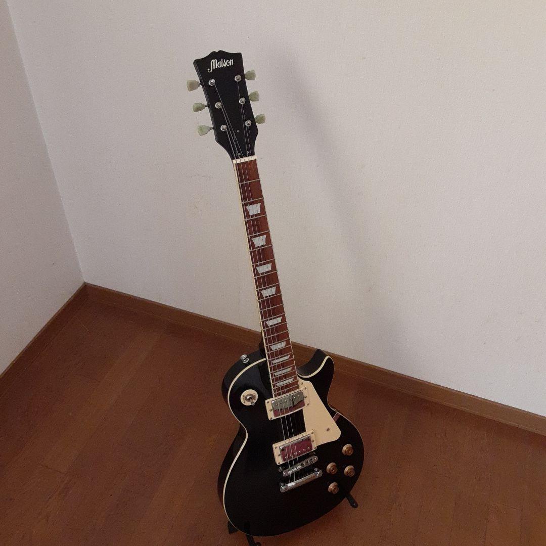 美品　Maison ブラック エレキギター レスポールタイプ