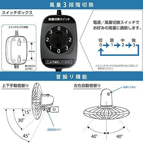 広電 KODEN 業務用扇風機 壁掛け型 45cm シルバー AZF451WMC
