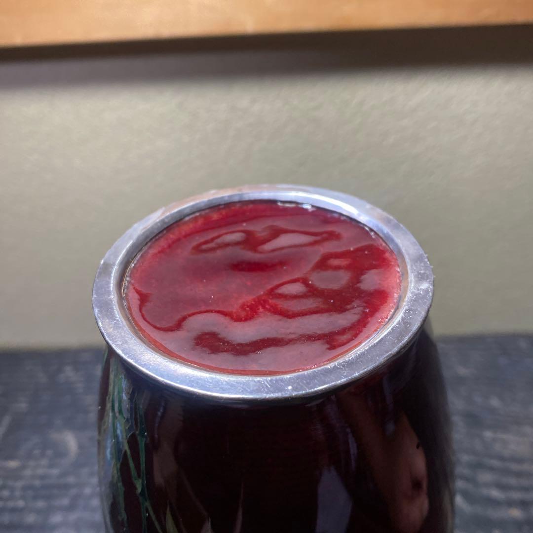 古玩　竹梅図七宝花瓶