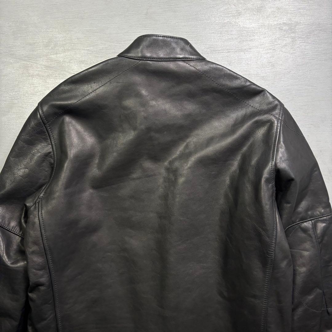 old GAP レザージャケット　本革オールレザー　バイカー　短丈　牛革　S