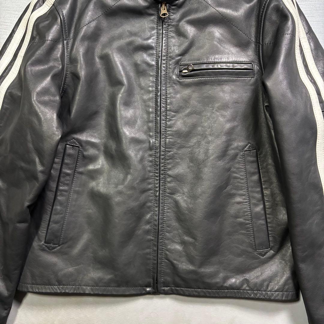 old GAP レザージャケット　本革オールレザー　バイカー　短丈　牛革　S
