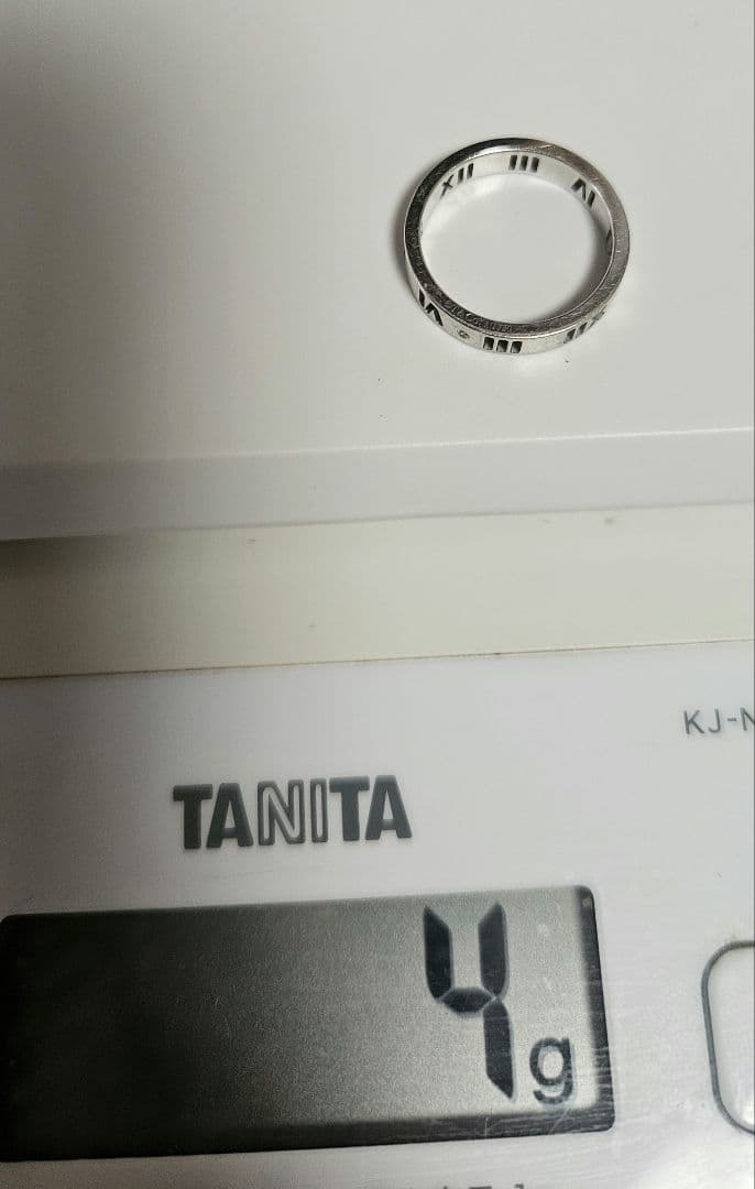 【定価14万】ティファニー ホワイトゴールド アトラスリング 7号