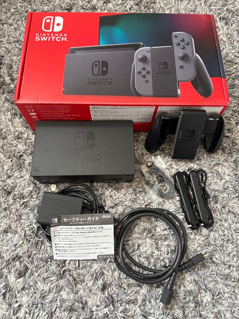 Nintendo Switch 本体【グレー】 + 箱、付属品完備