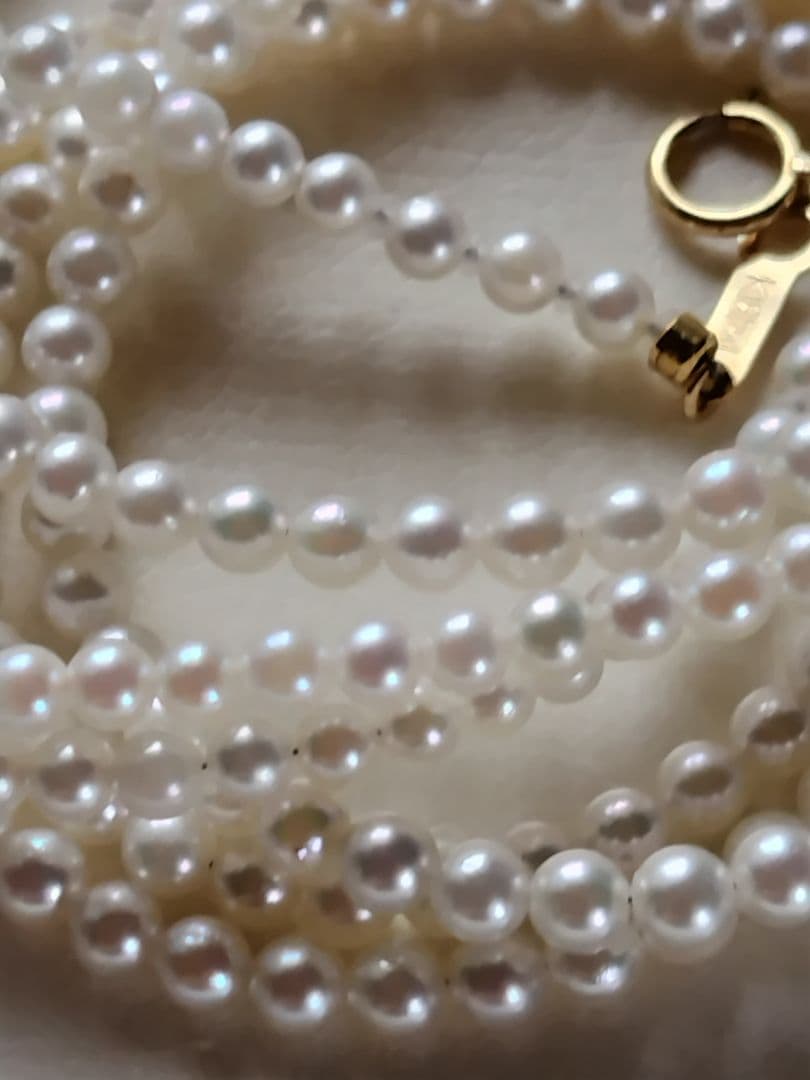 専用になります。 K18 アコヤ真珠ベビーパール　ロングネックレス