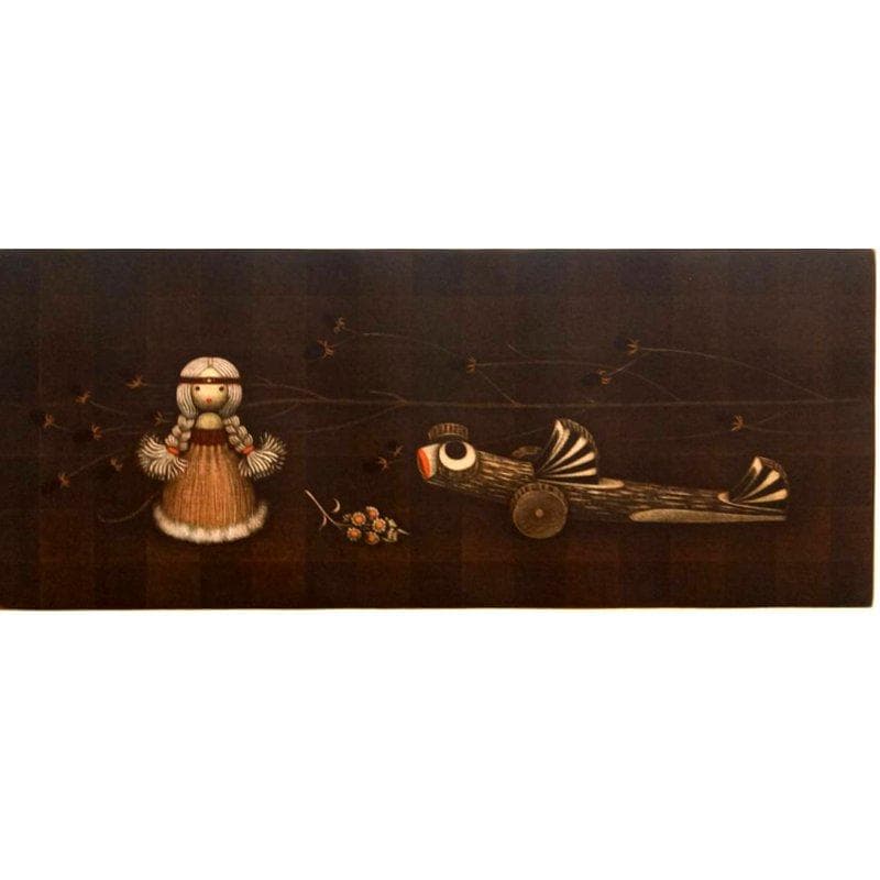 ☆ 清水 敦 ☆「 むつごろう車 」　銅版画　特寸