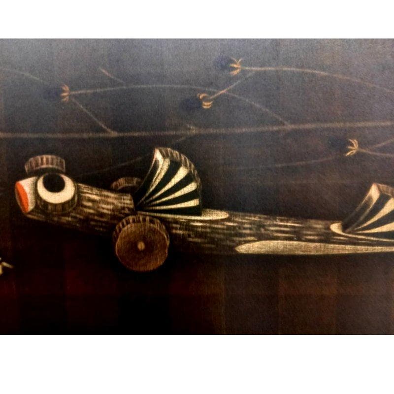 ☆ 清水 敦 ☆「 むつごろう車 」　銅版画　特寸