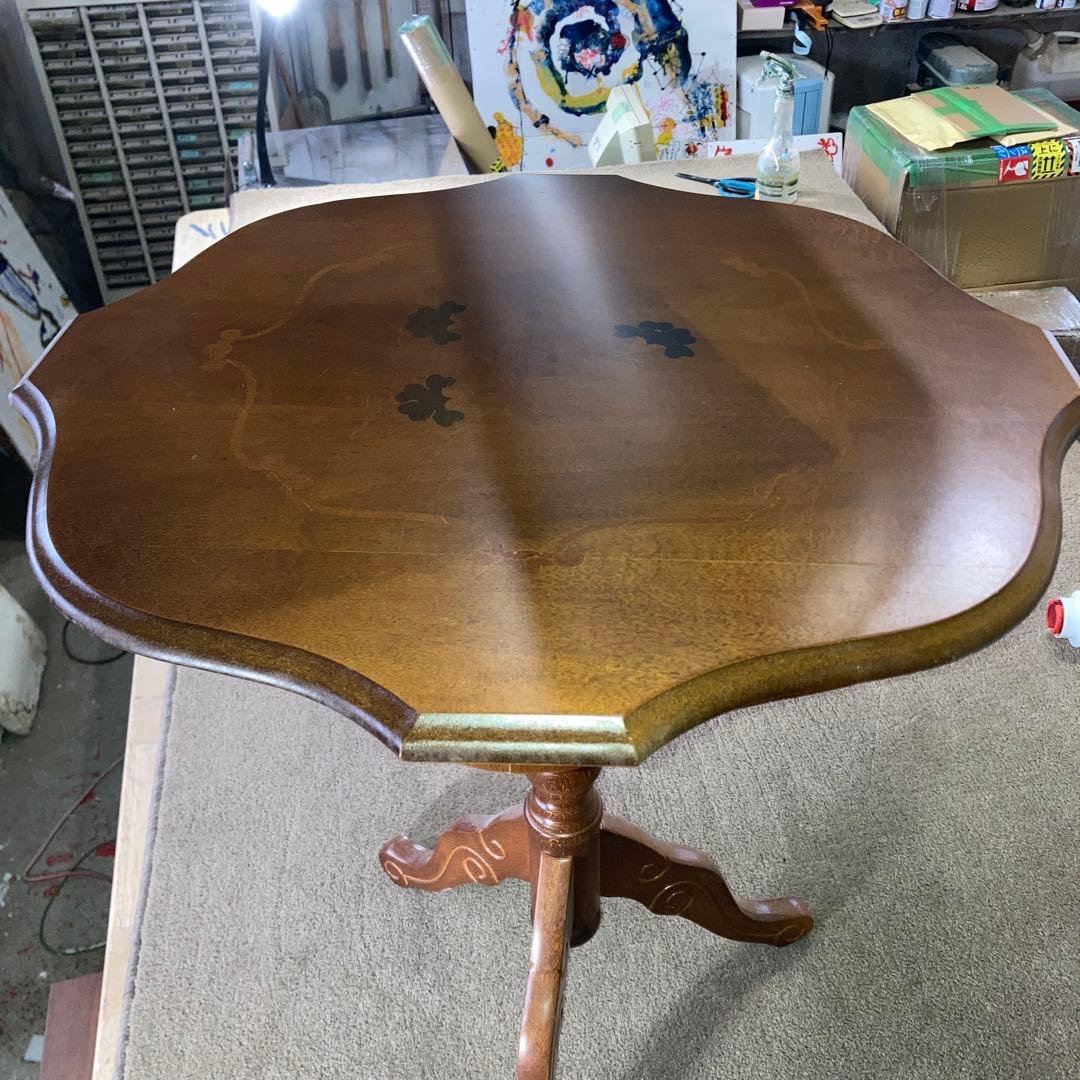 象嵌 コーヒーテーブル 丸テーブル サイドテーブル 幅54cm C