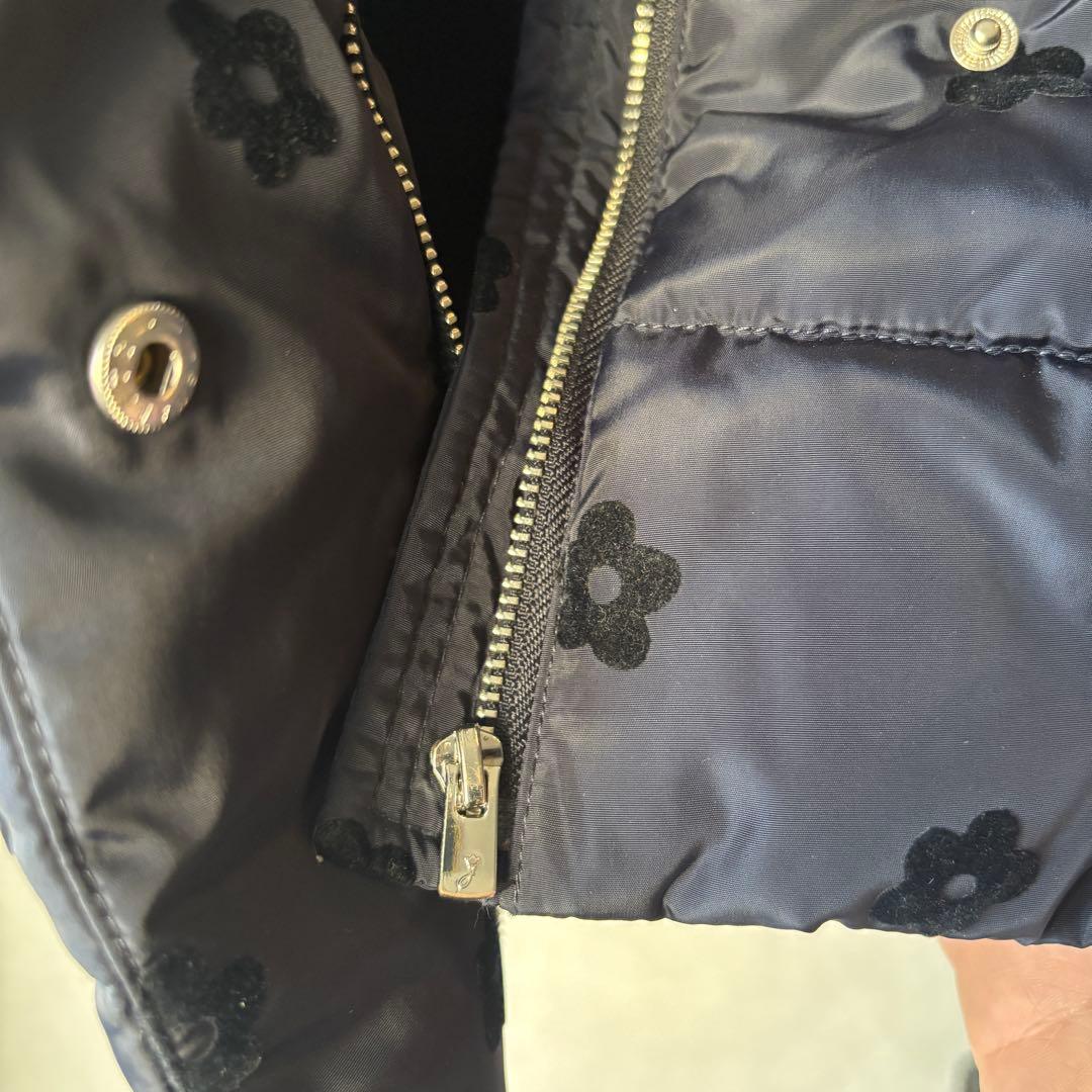 jacadi ネイビー 花柄ダウンコート 88cm