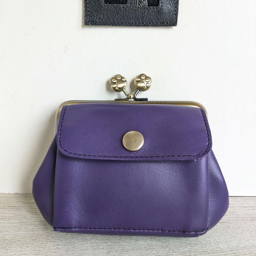 kana　がま口ショルダーバック　革