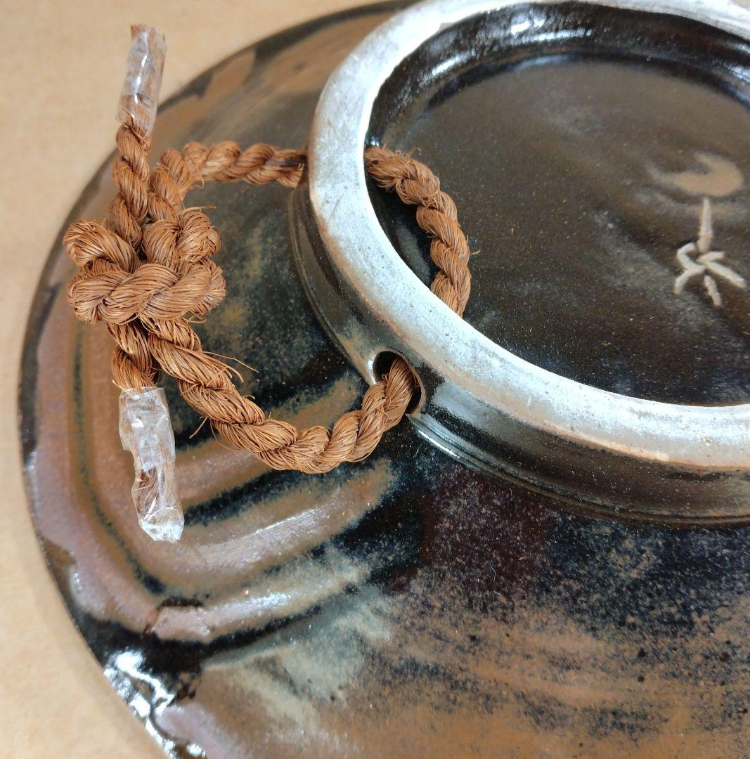 トマリン、傑作【本物保証】金城次郎 八寸皿(笑魚海老樹文）共箱 栞人間国宝