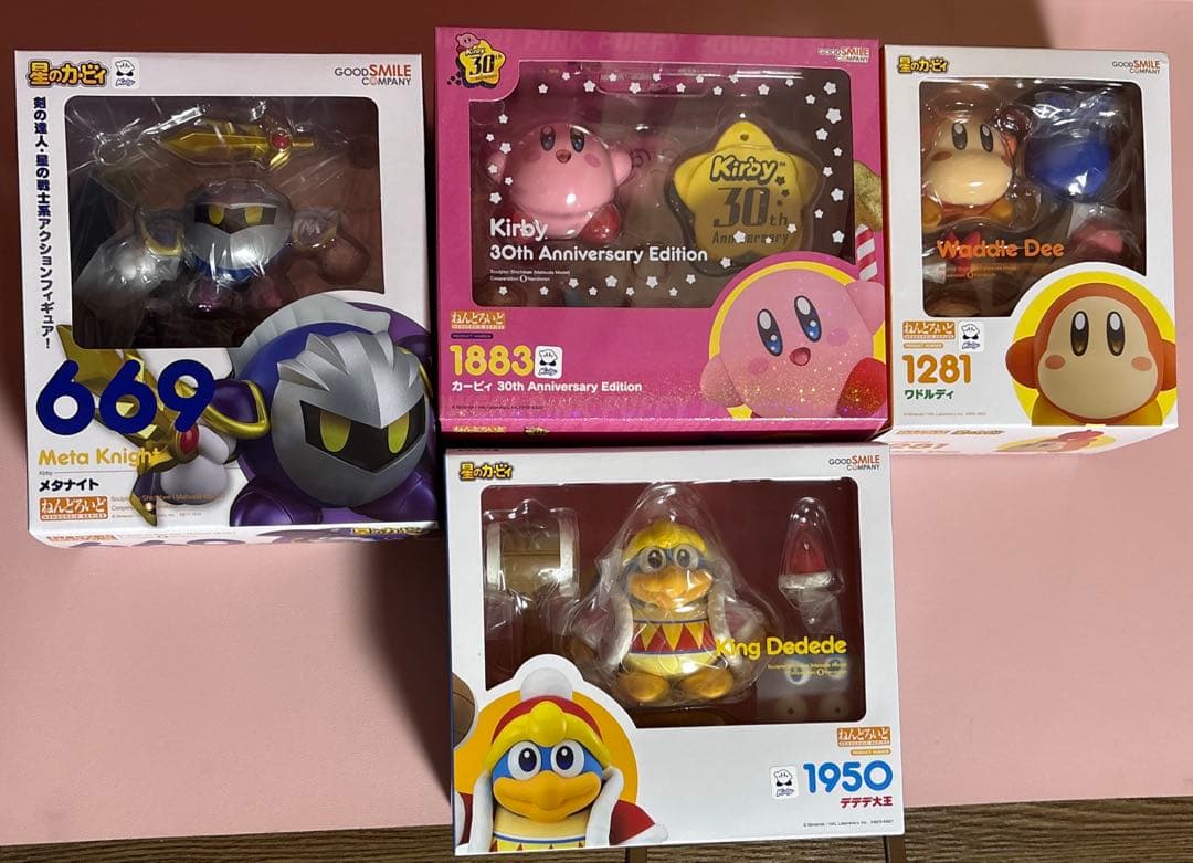 未開封　星のカービィ、ワドルディ、メタナイト、デデデ大王　ねんどろいど　セット