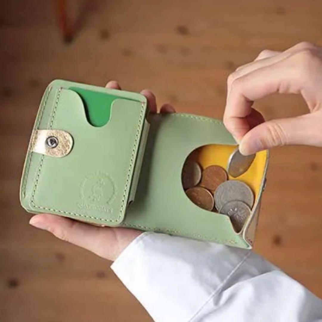 【新品未使用】小さいふ。「コンチャ ミモザゴールド」金 JAPANレザー 日本製