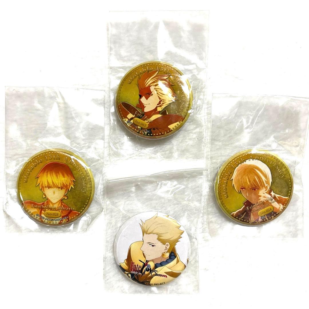 Fate ufotable コラボ 15周年 缶バッジ メダル風 ギルガメッシュ