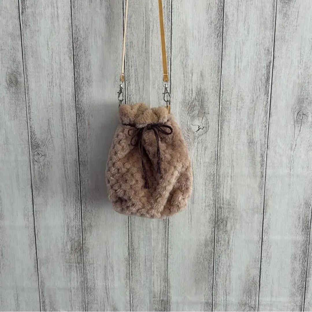 フクモモ仲良し巾着ポーチ　かのこモカ