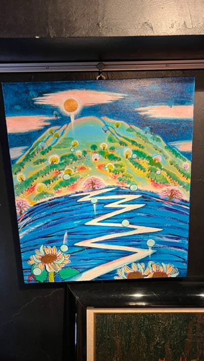 【アクリル画】 商品名 「ブルーマウンテン」　額なし　F10号　新品