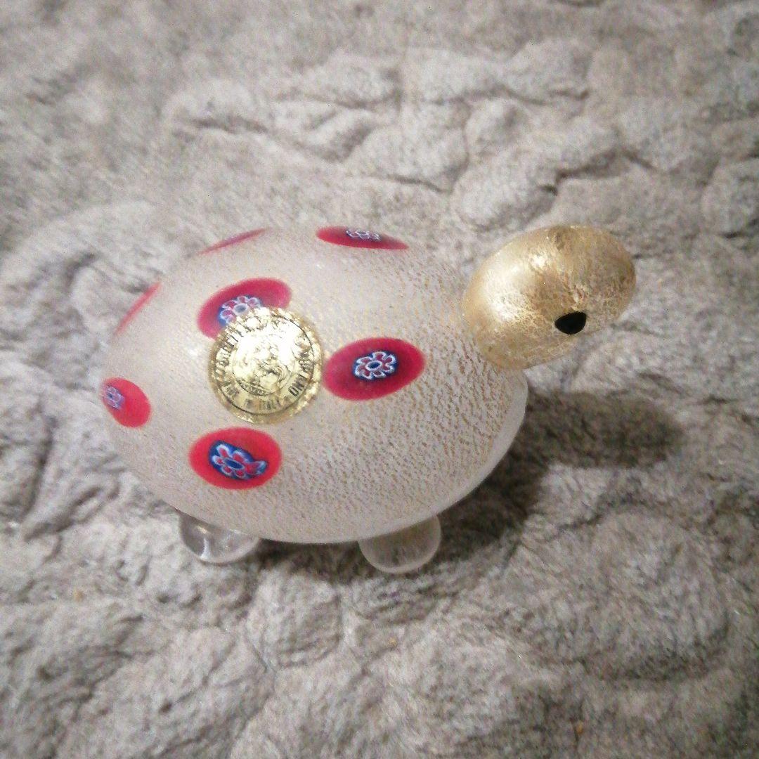 VINTAGE　MURANO ムラーノ　ガラス　置物　タートル　亀