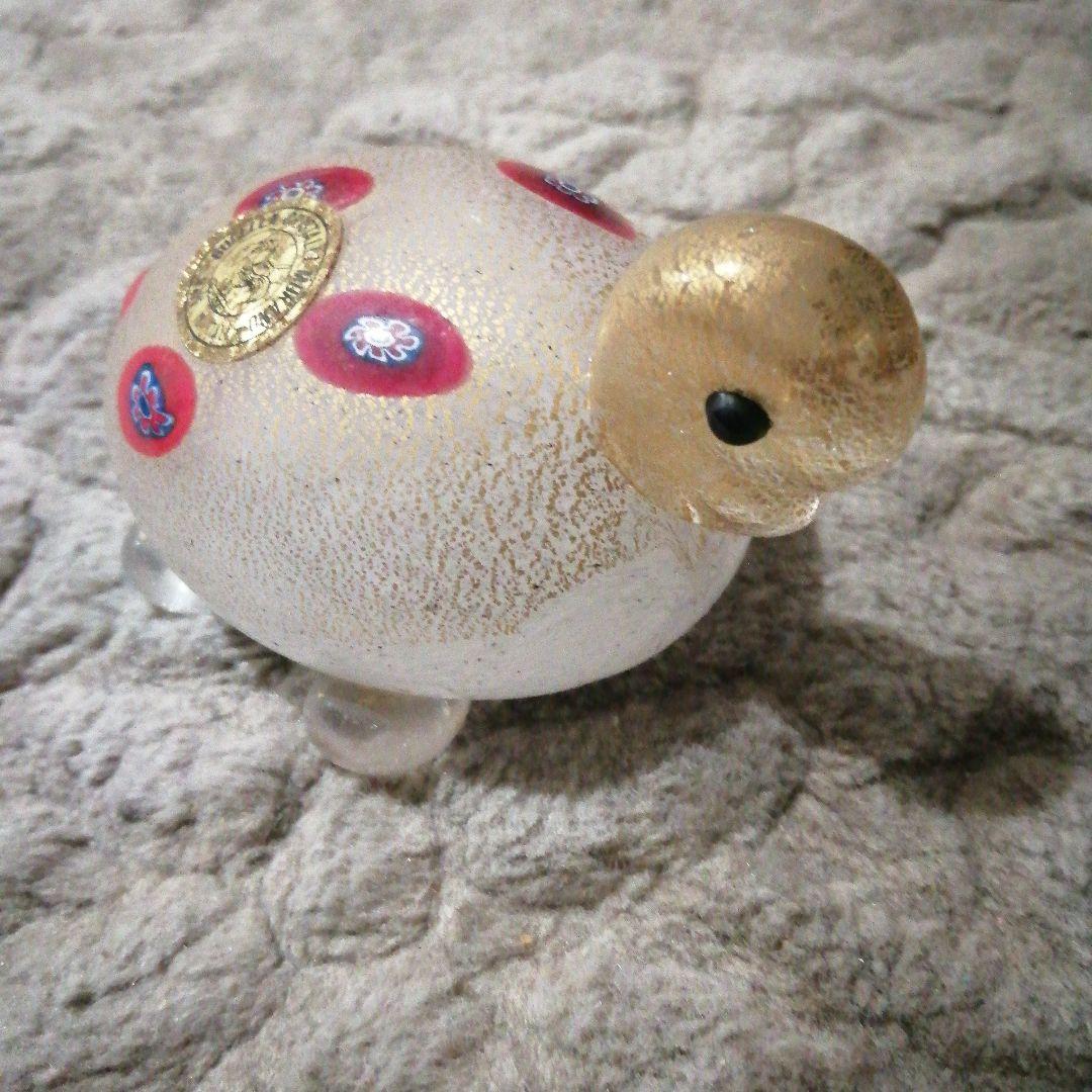 VINTAGE　MURANO ムラーノ　ガラス　置物　タートル　亀