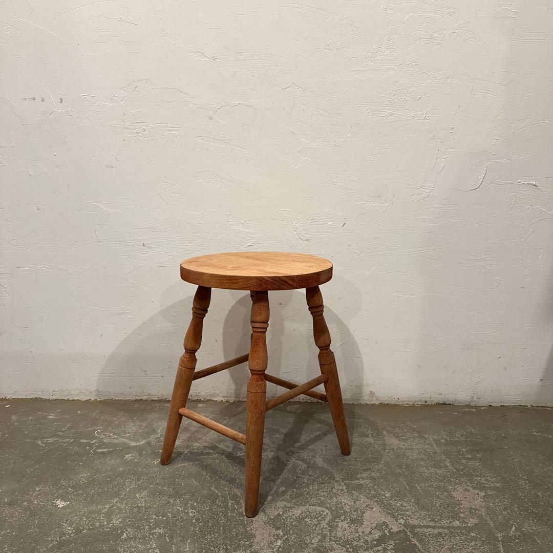 ヴィンテージ　ラウンド　スツール　サイドテーブル　剥離