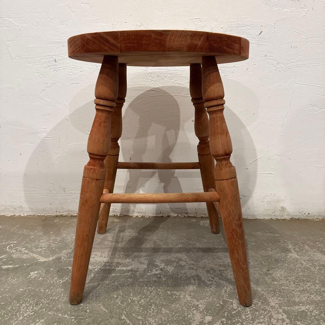 ヴィンテージ　ラウンド　スツール　サイドテーブル　剥離