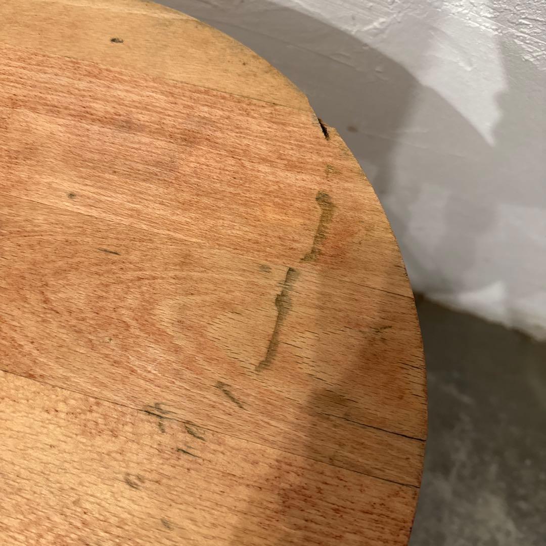 ヴィンテージ　ラウンド　スツール　サイドテーブル　剥離