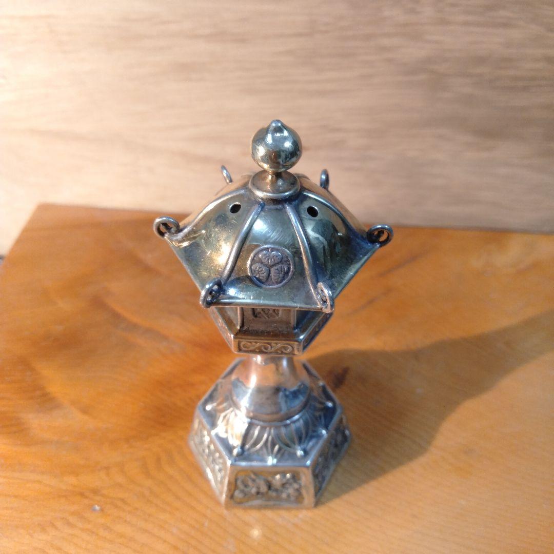 里帰り品　銀器置物　調味料入れ　　2個セット