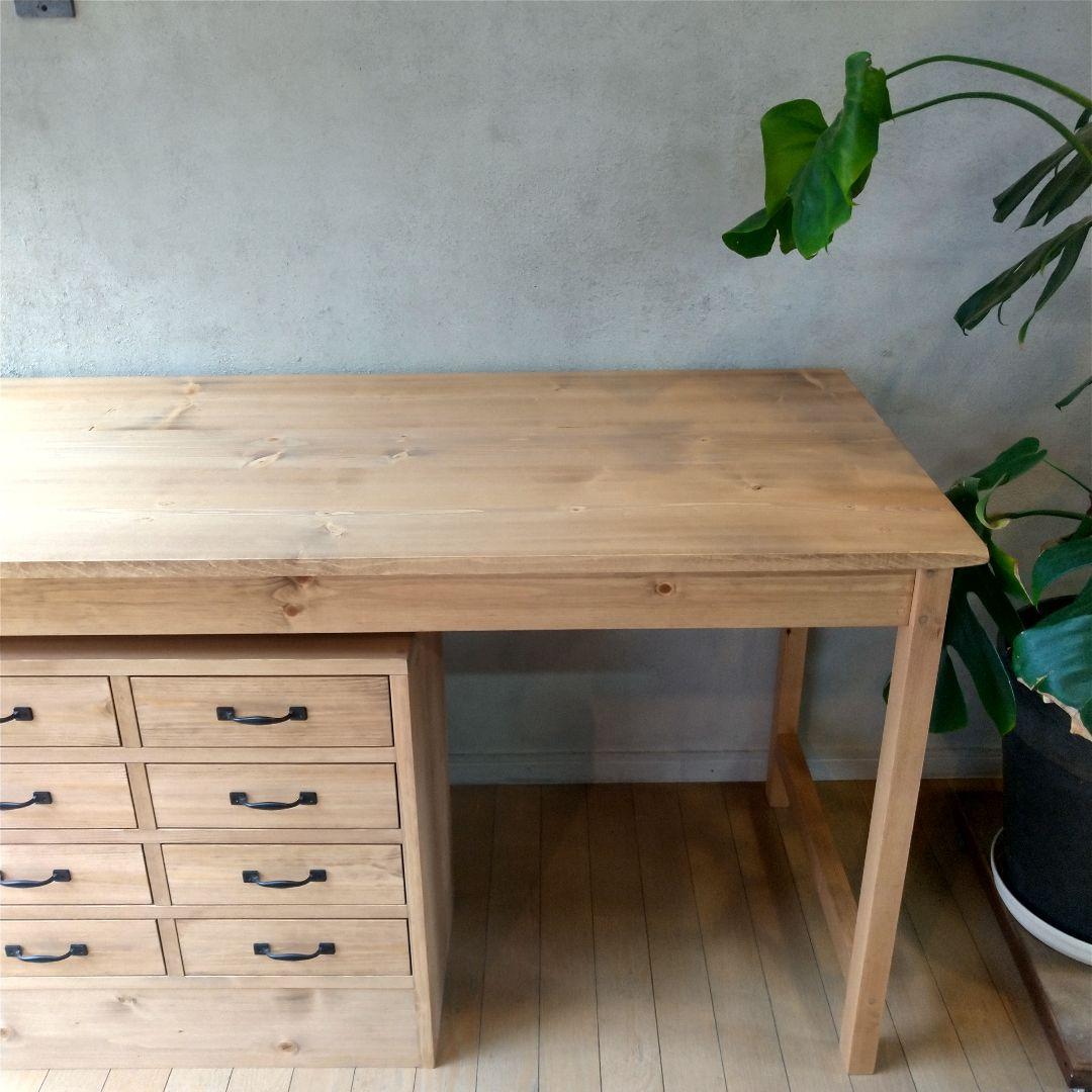 サイズ変更無料 無垢材の作業台 ウッド ワークデスク テーブル