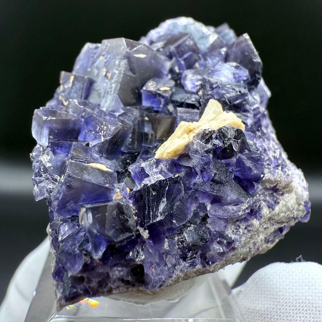 フローライト スペイン DeepBlueHeart Vein産 蛍石 原石 09