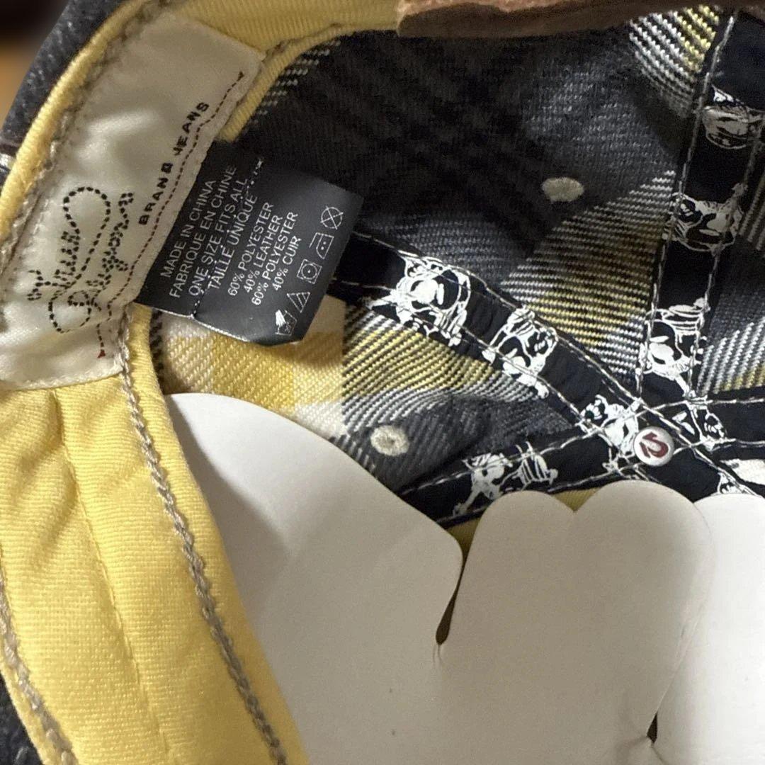 トゥルーレリジョン　キャップ ブラウン チェック