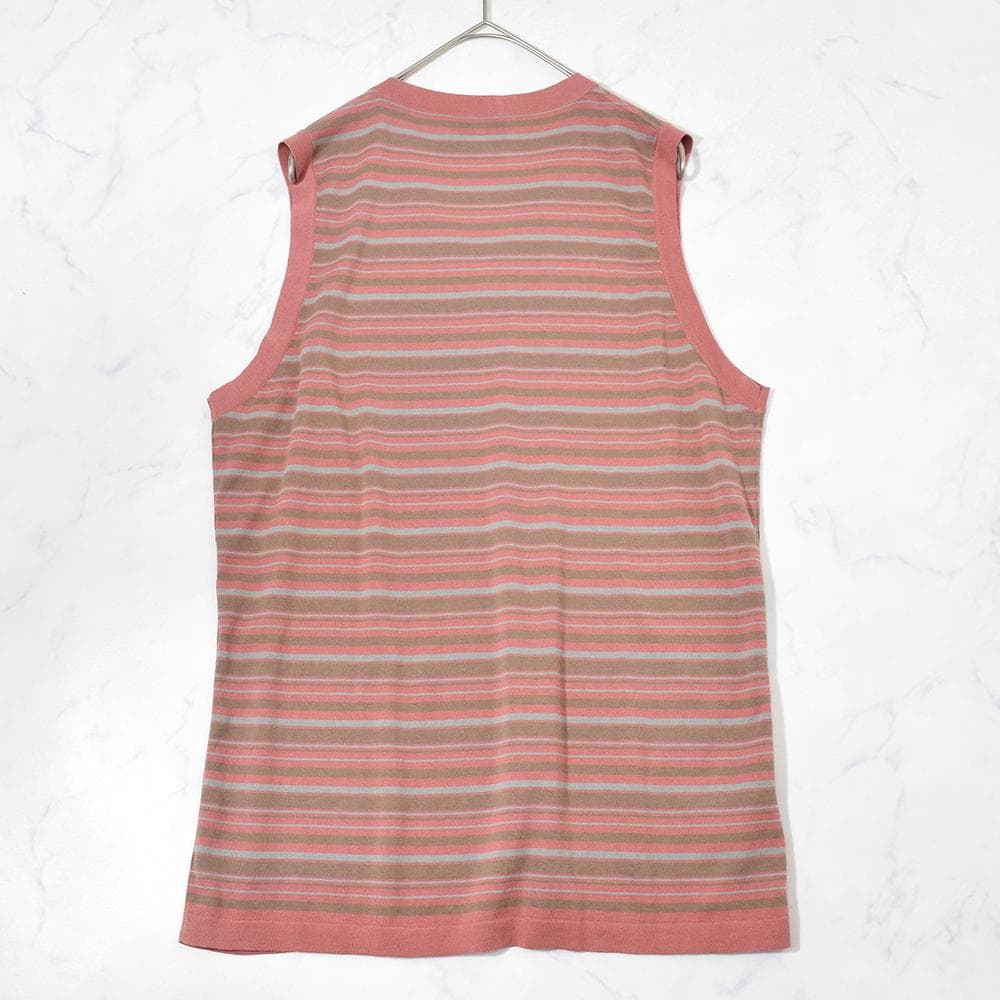 未使用 イタリア製 エルメス HERMES ボーダー Vネック カットソー M