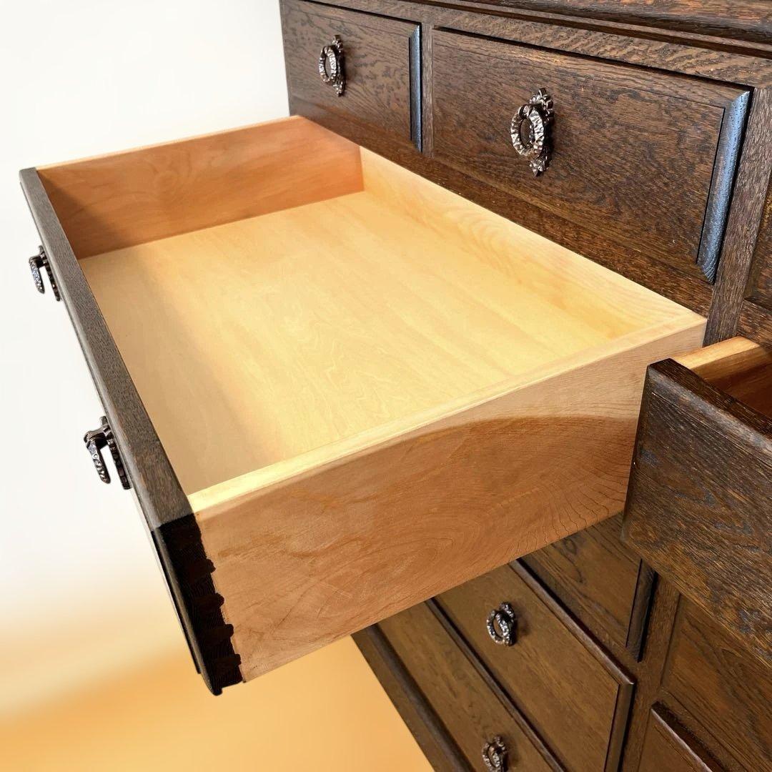 【美品】たんす　チェスト　ビンテージ　幅150 高さ108 ダークブラウン　箪笥