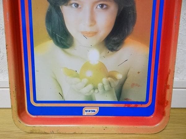 80年代 ビンテージ ゼネラル石油 ガソリンスタンド 美女 おぼん トレー 旧車